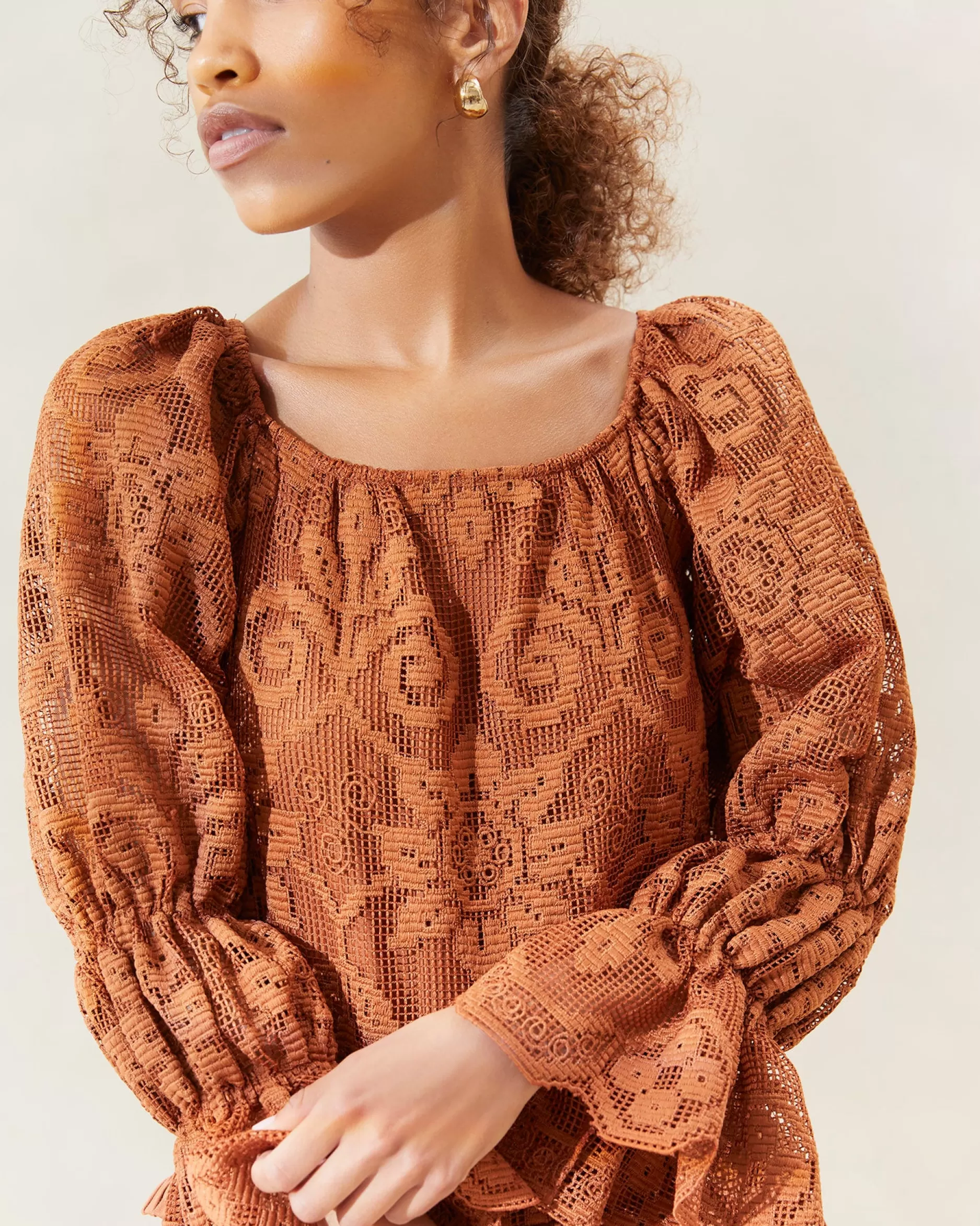 antoinette_sage_tiered_lace_dress_4.webp Loeffler Randall Antoinette Tiered Lace Dress