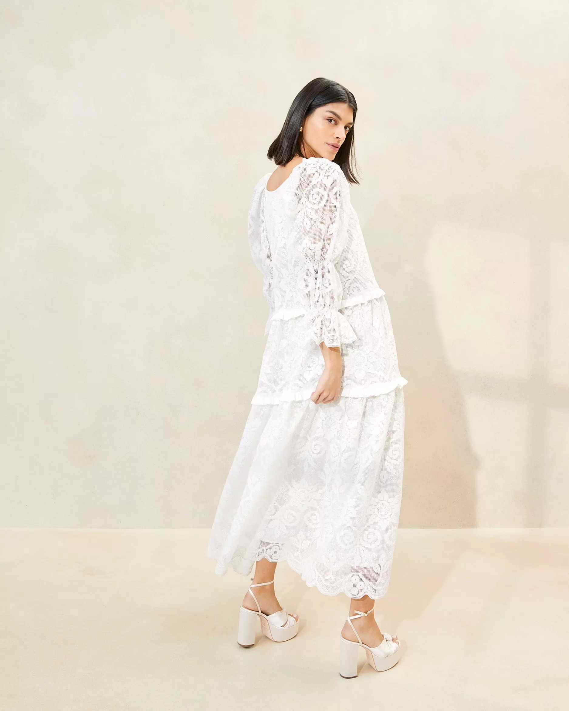 antoinette_sage_tiered_lace_dress_7.webp Loeffler Randall Antoinette Tiered Lace Dress