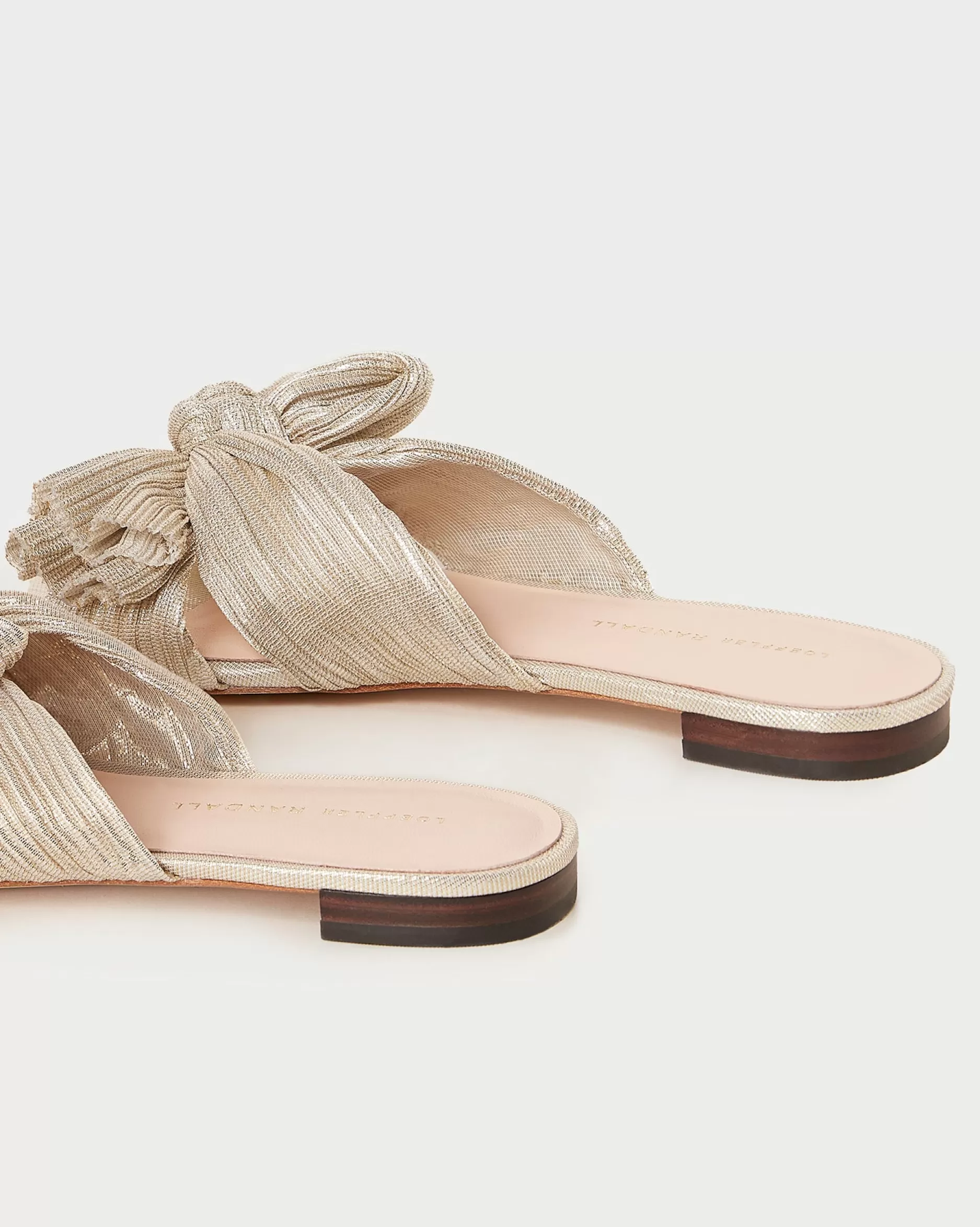 daphne_gold_pleated_bow_slide_11.webp Loeffler Randall Daphne Pleated Bow Slide