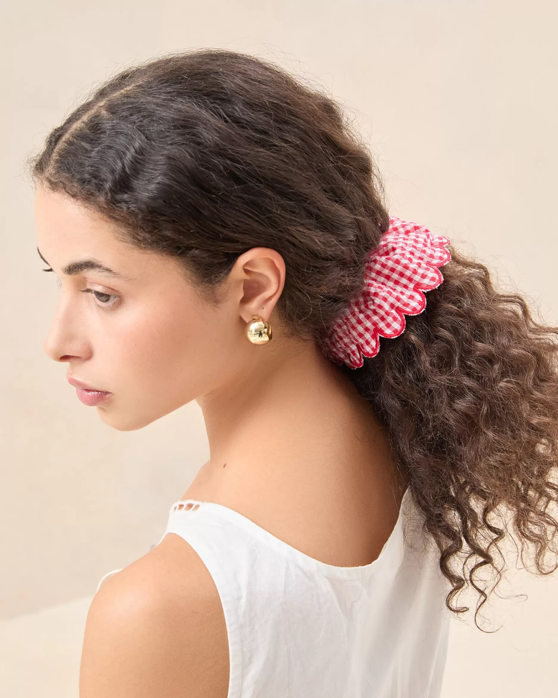frankie_red_floral_scallop_scrunchie_8.webp Loeffler Randall Frankie Red Floral Scallop Scrunchie