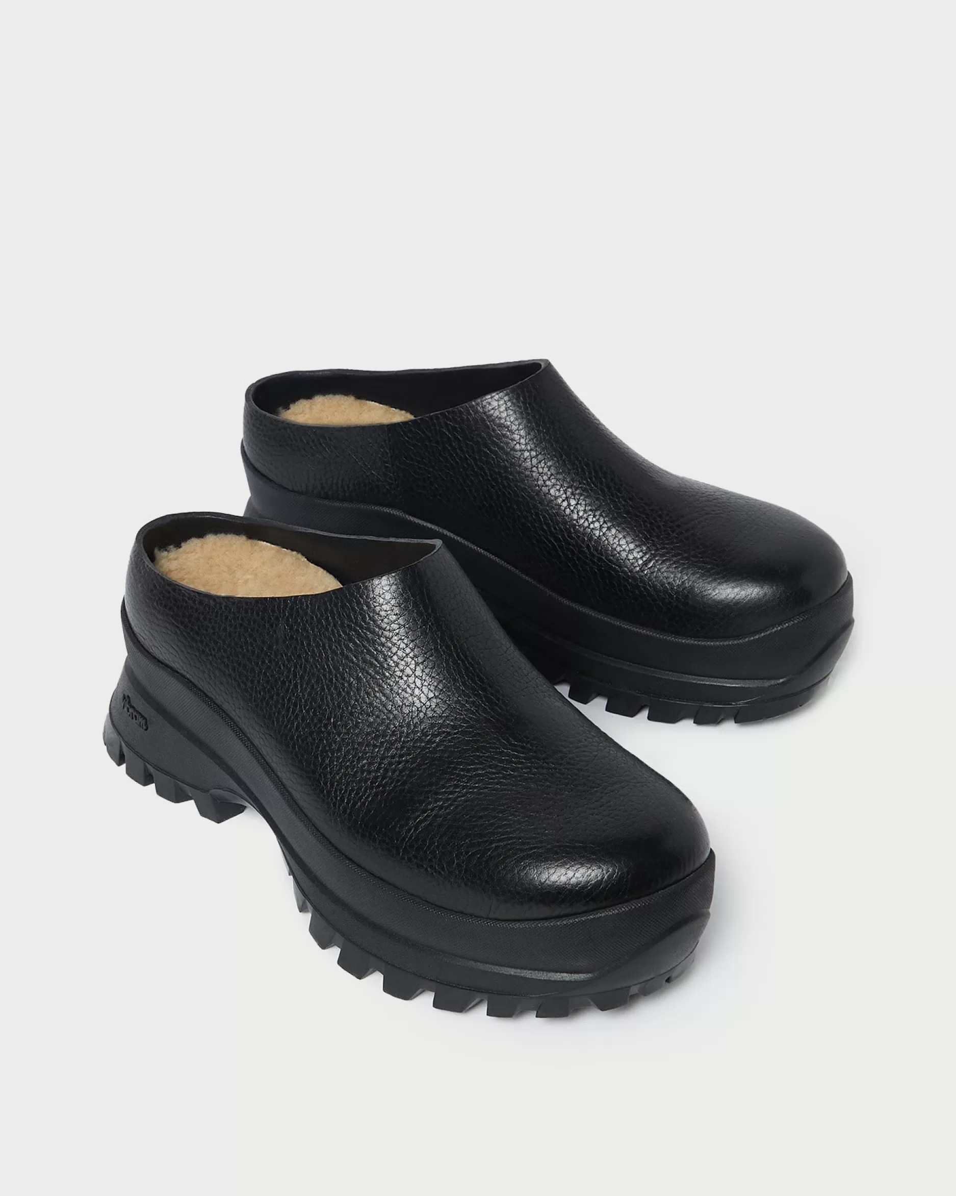 gemma_black_leather_lug_mule_2.webp Loeffler Randall Gemma Black Leather Lug Mule