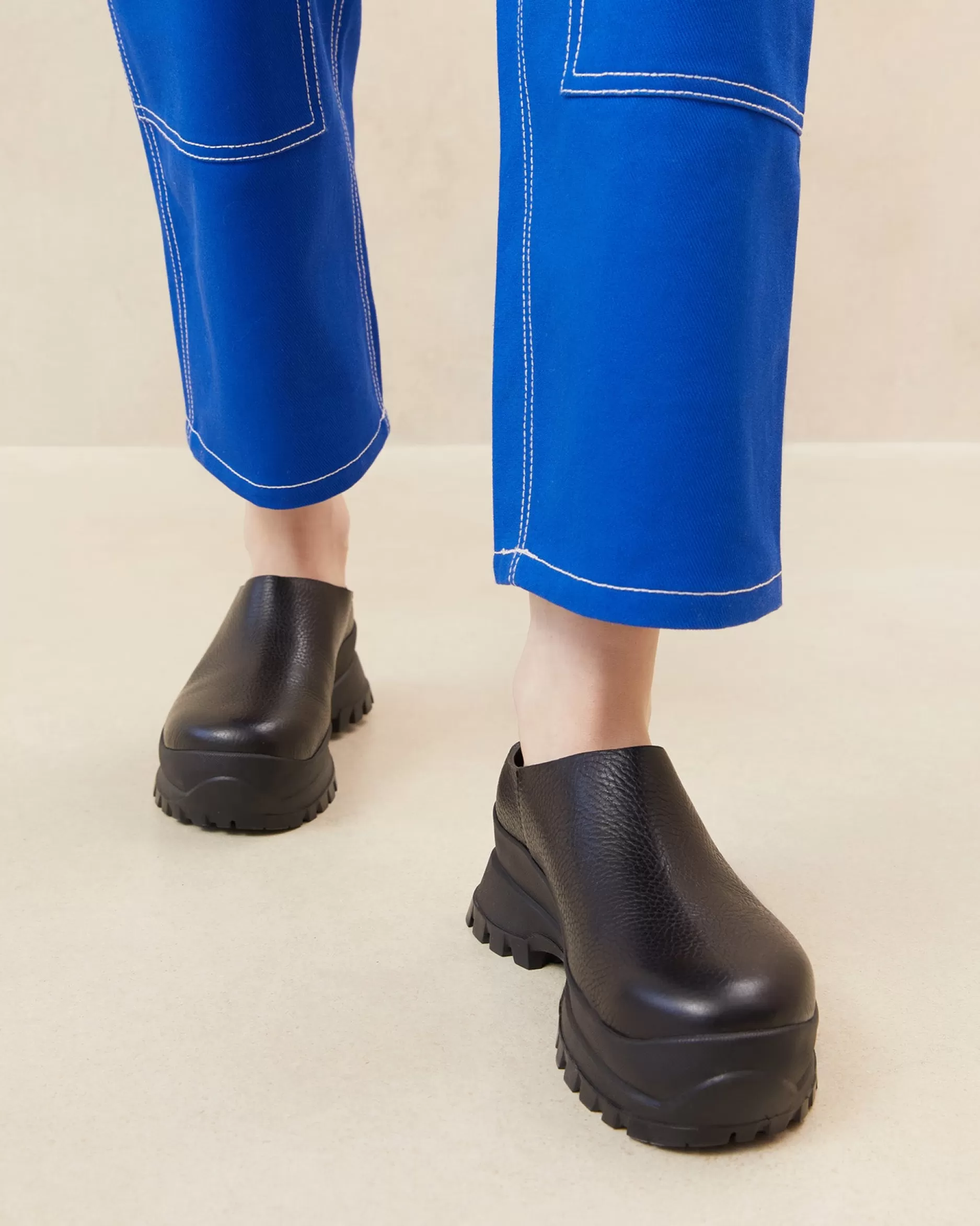 gemma_black_leather_lug_mule_4.webp Loeffler Randall Gemma Black Leather Lug Mule