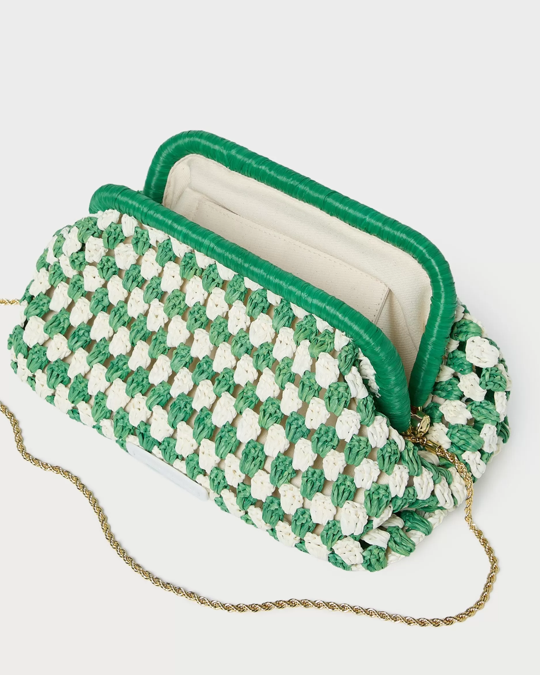 glenda_greencream_crochet_clutch_3.webp Loeffler Randall Glenda Crochet Clutch