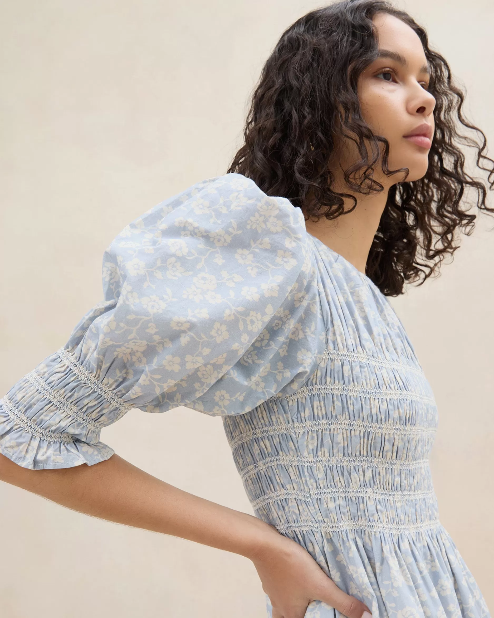 quinn_pink_floral_cinched_dress_4.webp Loeffler Randall Quinn Pink Floral Cinched Dress